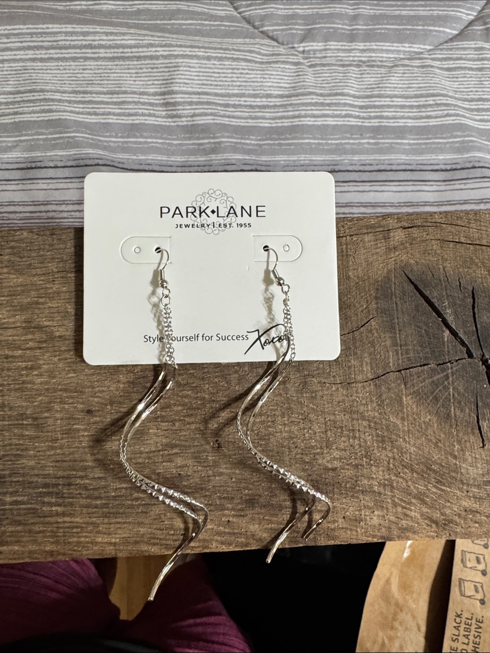 Park Lane Whisper Silver Spiral Drop Earrings